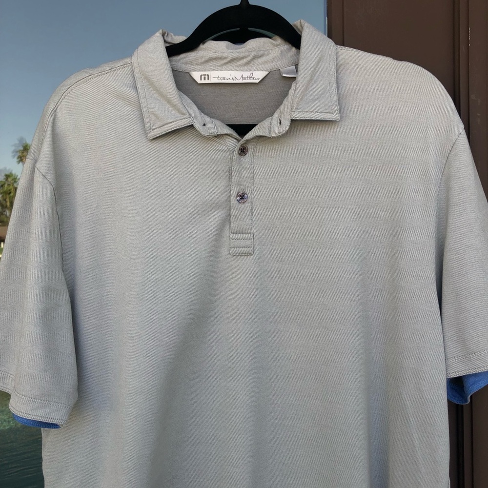 Travis Mathew Vintage Grey "TPC Boston" Golf Polo L